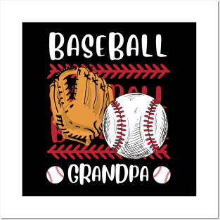 My Favorite Baseball Player Calls Me Grandpa Gift for Baseball Grandfather Posters and Art